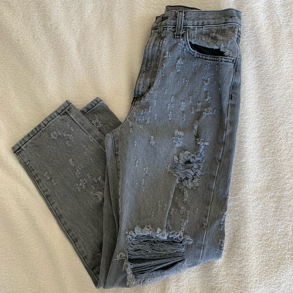 Carmar grey distressed jeans